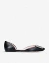 Roger Vivier Trompette D'orsay Leather Ballet Flats In Black