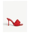 Bottega Veneta The Lido Intrecciato Leather Mules In Red