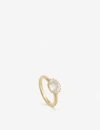 ASTLEY CLARKE 利尼亚 18CT 黄金镀层大彩虹月光石环,996-10080-44009YWTR