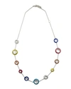 IPPOLITA LOLLIPOP CARNEVALE NECKLACE IN STERLING SILVER WITH MOTHER-OF-PEARL DOUBLETS AND CERAMIC,PROD229860254