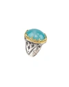 KONSTANTINO ASTRIA OVAL AQUAMARINE RING,PROD229850154