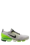 Nike Men's Air Vapormax Flyknit 3 Low Top Sneakers In Vast Grey/ Green/ White