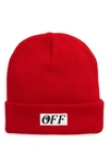 Off-white Equipment Wool Beanie In Red