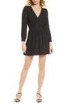 Ali & Jay Seashell Collector Long Sleeve Minidress In Black