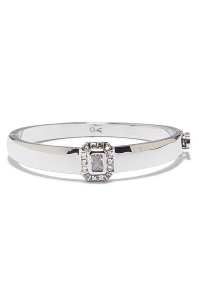Vince Camuto Asscher Cut Bangle In Rhodium/crystal