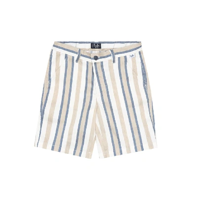 Il Gufo Kids' Striped Linen & Cotton Blend Shorts In Multicolor