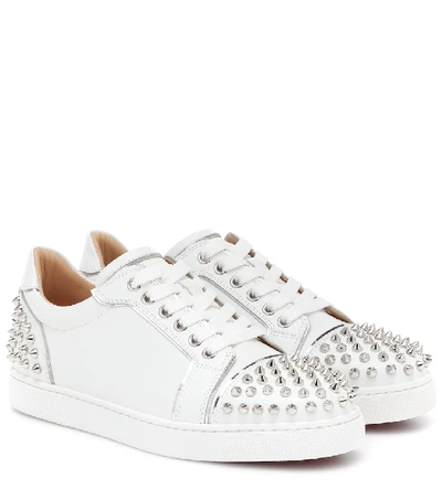 Christian Louboutin White Vierissima Spikes Sneakers In Nocolor