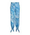 OFF-WHITE TIE-DYE BOW TROUSERS,15118019