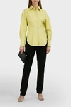 Isabel Marant Xiao Leather Shirt In Yellow