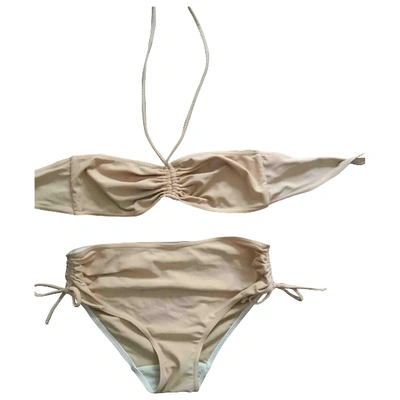 Pre-owned Givenchy Two-piece Swimsuit In Beige