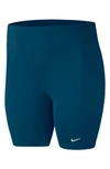 Nike Plus Size Sportswear Leg-a-see Shorts In Valerian Blue/white