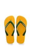 Havaianas Kids' 'brazil Logo' Flip Flop In Banana Yellow