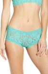 Hanky Panky Signature Lace Boyshorts In Seafoam Blue