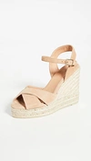 Castaã±er Blaudell Espadrille Wedge Sandals In Tostado