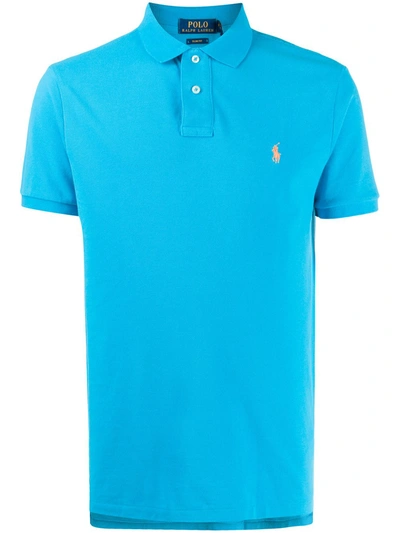 Polo Ralph Lauren Cotton Polo Shirt With Pony Logo In Blue