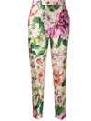 DOLCE & GABBANA FLORAL SLIM TROUSERS