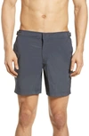 Orlebar Brown Bulldog Sport Swim Trunks In Ebony