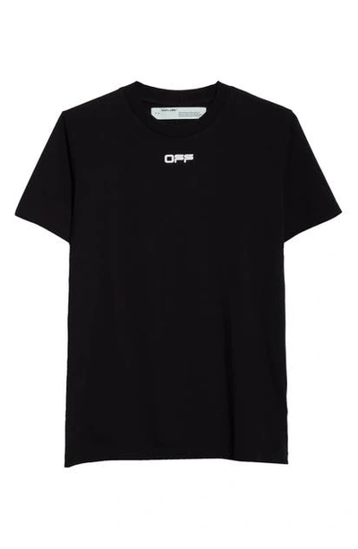 Off-white Airport Tape Slim Graphic Tee In Black
