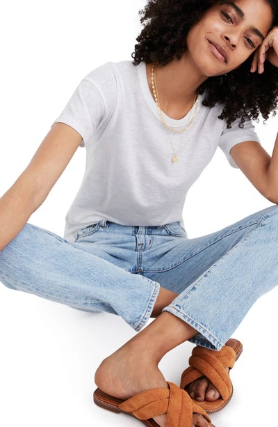 Madewell Whisper Cotton Crewneck T-shirt In Optic White