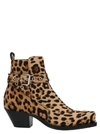 VERSACE VERSACE ANIMAL PRINT ANKLE BOOTS