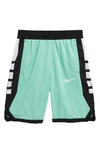 Nike Dri-fit Elite Big Kids' (boys') Basketball Shorts In Emerald Rise/ Black