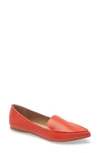 Steve Madden Feather Loafer In Coral Lizard