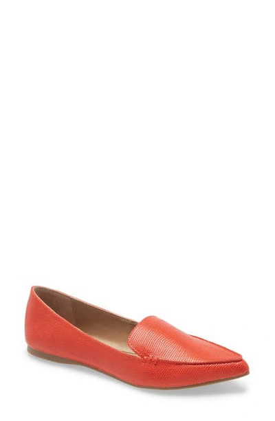 Steve Madden Feather Loafer In Coral Lizard