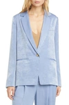 Vince Drapey One-button Blazer In Sky Graphite