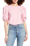 English Factory Puff Sleeve Top In Pink