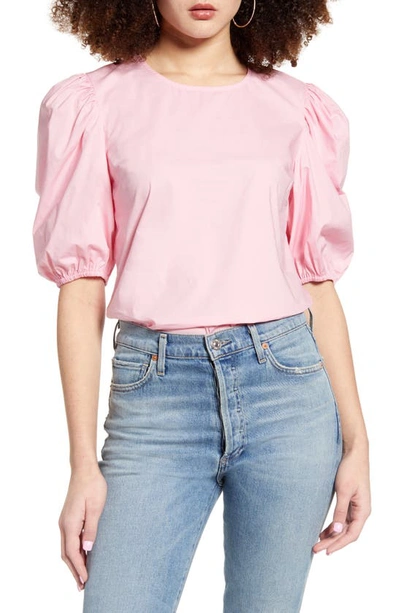 English Factory Puff Sleeve Top In Pink