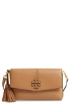 Tory Burch Mcgraw Leather Crossbody Bag In Tiramisu