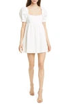 ALICE AND OLIVIA BAUERY PUFF SLEEVE BABYDOLL DRESS,CC003Q46556