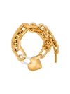 AMBUSH GOLD-PLATED STERLING SILVER HEART PADLOCK BRACELET