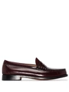 G.h. Bass & Co. Weejuns Larson Penny-slot Loafers In Burgundy