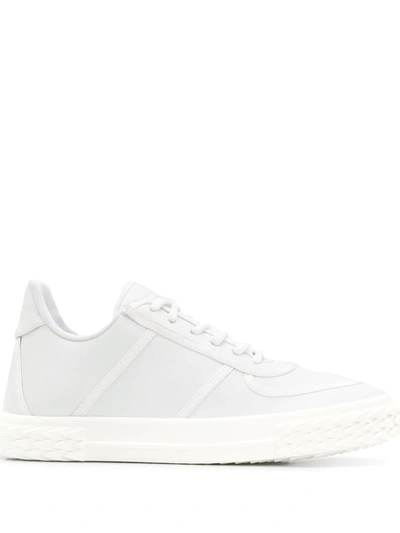 Giuseppe Zanotti Blabber Croc And Snake-effect Leather Sneakers In White
