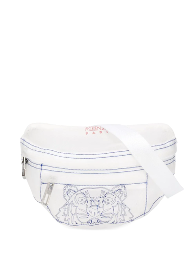 Kenzo Tiger Motif Belt Bag In White