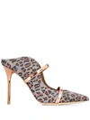 MALONE SOULIERS MAUREEN LEOPARD-PRINT MULES