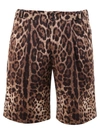 DOLCE & GABBANA DOLCE & GABBANA LEOPARD PRINT BERMUDA SHORTS