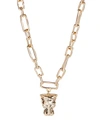 ALEXIS BITTAR PANTHER HEAD CHAIN LINK NECKLACE,PROD229330084