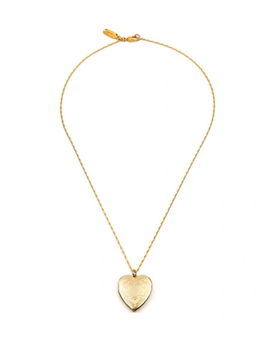 BEN-AMUN 24K GOLD ELECTROPLATE CHAIN NECKLACE WITH HEART LOCKET PENDANT,PROD229910244