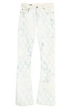 Off-white Fence Skinny Stacked Cotton Denim Jeans In White