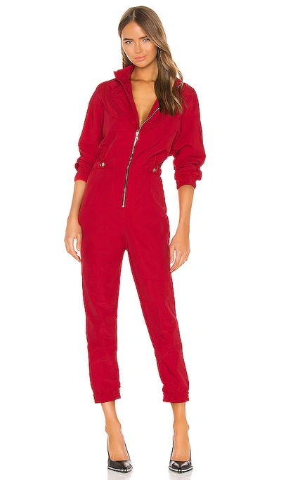 Rta Halima Jumpsuit In Track Red