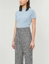 SANDRO Ginna cotton-blend knitted top