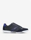 HUGO BOSS SATURN PRO LOW-TOP LEATHER TRAINERS,690-10004-4371784979