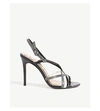 TED BAKER THEANAA SNAKESKIN-EMBOSSED LEATHER HEELED SANDALS