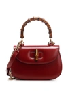 Gucci Bamboo Classic Medium Top Handle Shoulder Bag In Cherry Red