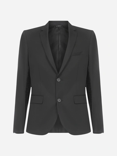 Fendi Tailoring Blazer With Ff Bands In Black