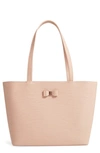 TED BAKER DEANNAH LEATHER SHOPPER & POUCH,158903-DEANNAH-WXB