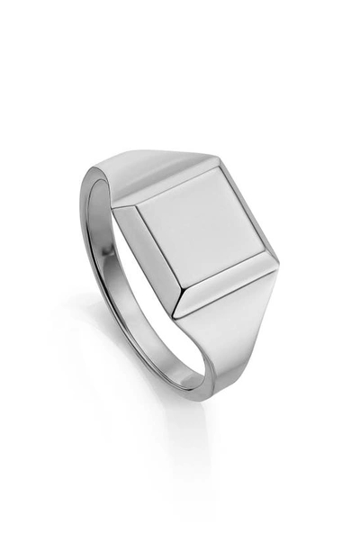 Monica Vinader Silver Signature Signet Ring