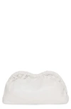 Mansur Gavriel Cloud Lambskin Clutch In White/blu